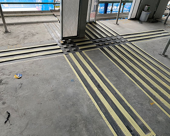 building concrete floor with Carbon Fibre Structural Strengthening